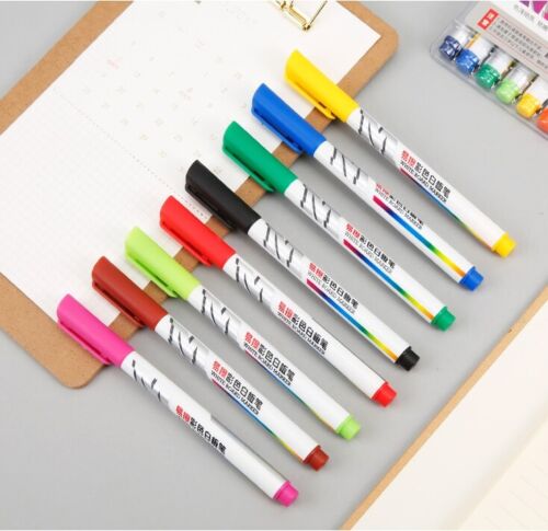 أقلام سبورة بيضاء من إم آند جي تشنغوانغ، غير سامة، برأس مدبب، 8 قطع - رقم المنتج: AWMY2301