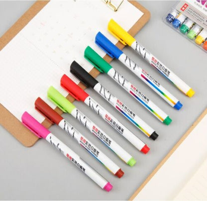 أقلام سبورة بيضاء من إم آند جي تشنغوانغ، غير سامة، برأس مدبب، 8 قطع - رقم المنتج: AWMY2301