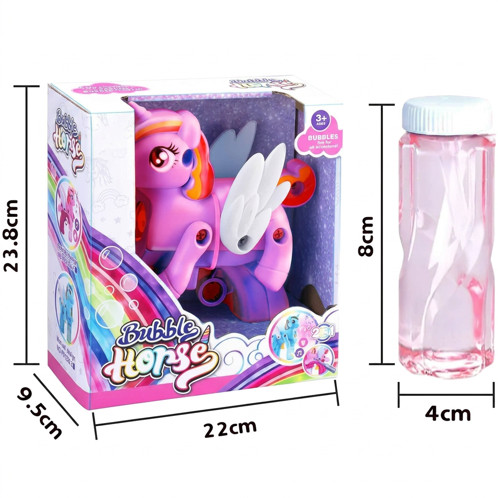 Unicorn handheld bubble gun machine studio packshot