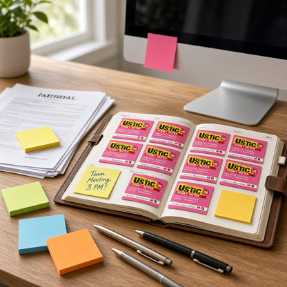 M&G Chenguang USTIC Sticky Notes 3 × 3 Inch (76 × 76 mm) – 100 Sheets, 5 Assorted Colors – Repositionable Memo Notes - No: YS-479