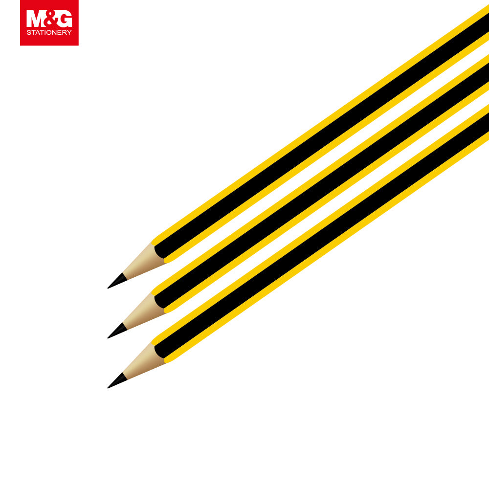 M&G Chenguang 2B Wooden Pencils with Eraser – Premium Hexagonal Graphite Pencils, Break-Resistant, High Erasability, Pack of 12 - No: AWP30855