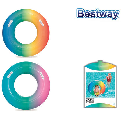 عوامة سباحة بألوان قوس قزح من بيست واي، قطرها 36 بوصة/91 سم 