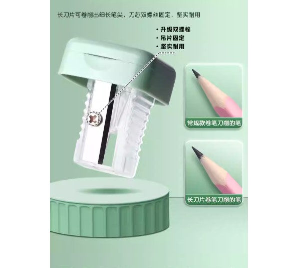 M&G Chenguang Mini pencil sharpener With cover 1 Hole - 1pcs - No:APS912D2