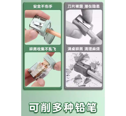 M&G Chenguang Mini pencil sharpener With cover 1 Hole - 1pcs - No:APS912D2