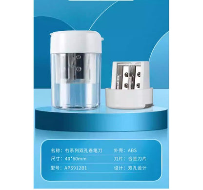 M&G Chenguang Double Hole Children's Pencil Sharpener Large Tank - 1pcs - No:APS912D4