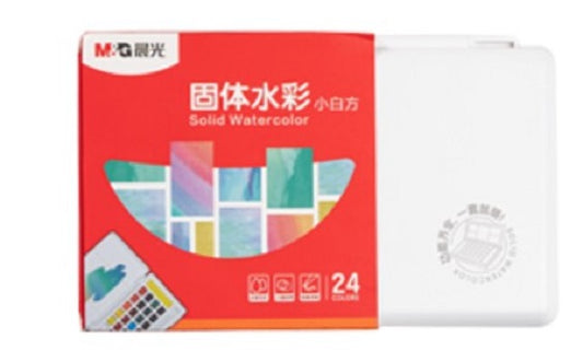 صبغة ألوان مائية صلبة متطورة من إم آند جي تشنغوانغ فانغ، 24 لونًا - رقم المنتج: APL976L1