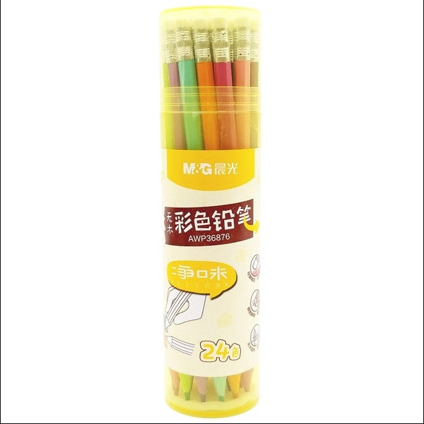 M&G Chenguang Erasable Wooden Colored Pencils 24 colors - No:AWP36876