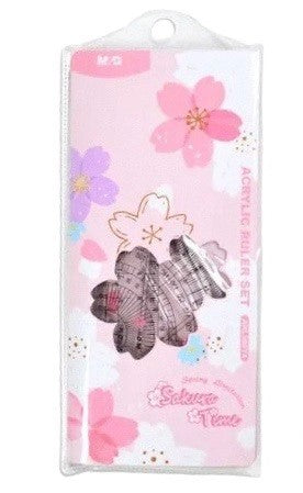 مجموعة مسطرة M&amp;G Chenguang Cherry Blossom Sakura Rain بطول 15 سم - رقم المنتج: ARL960Y4