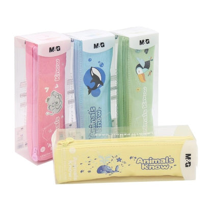 M&G Chenguang Cloth Pencil case soft  Animals 1pocket - 1pcs - No:APB932CE