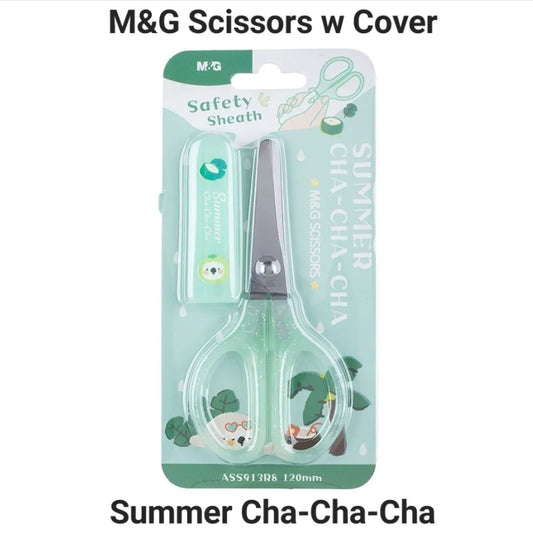 M&G Chenguang Summer Cha-Cha-Cha Scissors with Safety Cover Blunt Tip 120mm  - No:ASS913R8