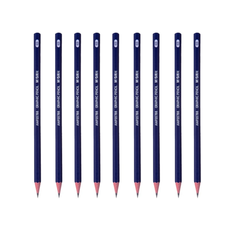 M&G Chenguang 8B Hexagonal Wooden Pencil Art Exam Sketching Pencil - 1pcs - No:AWP357C6