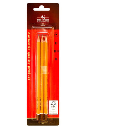 KOH-I-NOOR Pack of 3 Triangular Graphite Pencil - No:1580003001BL