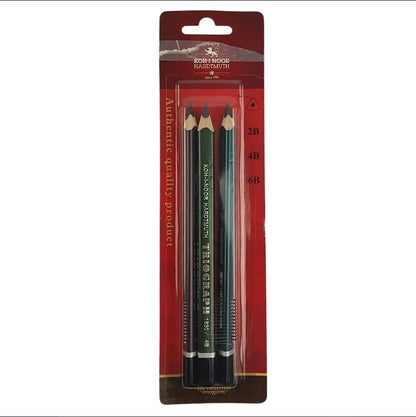 Koh-i-noor set of 3 pencil triangular graphite strong - No:1835003001BL
