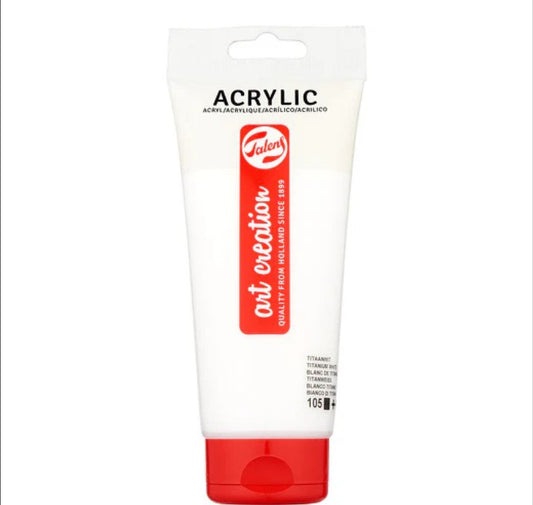 Talens Art Creation Acrylic Colour Tube 200 ml - TITANIUM WHITE - No:105