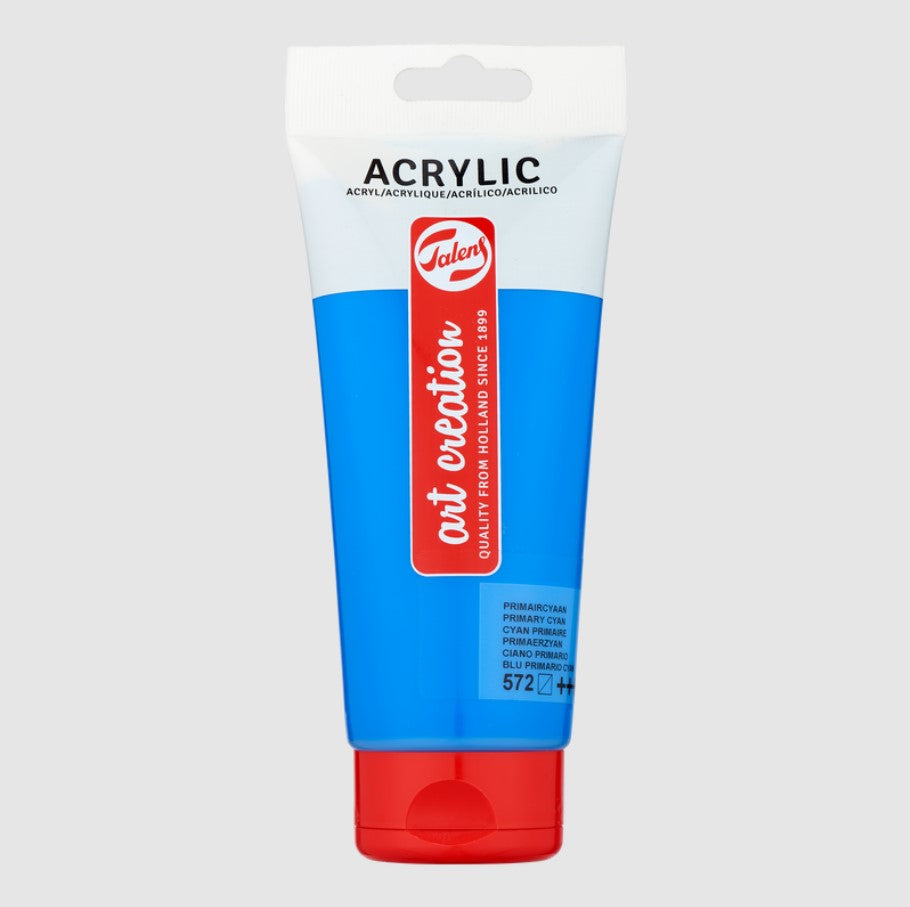 Talens Art Creation Acrylic Colour Tube 200 Ml - CYAAN Blue - No:572