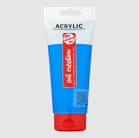 Talens Art Creation Acrylic Colour Tube 200 Ml - CYAAN Blue - No:572