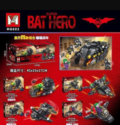 Super Bat Hero 4 In 1 Batman - Joker Constructor Blocks - No:MG603