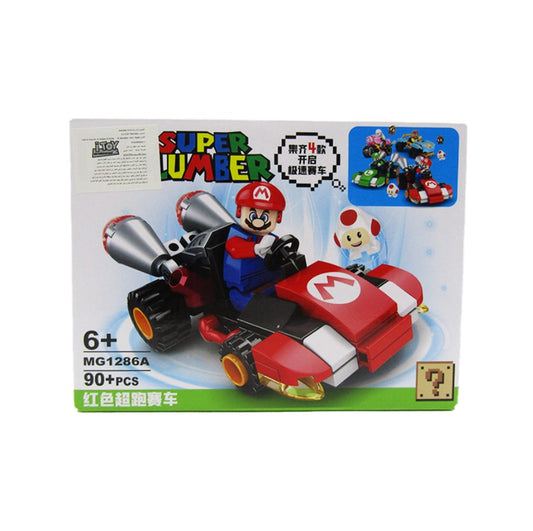 مكعبات بناء سوبر بلامبر ريسينغ ماريو - 60:90 قطعة - أشكال متنوعة - رقم: 1286