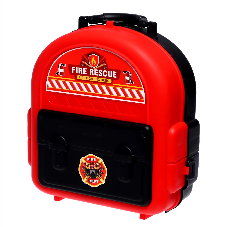 لعبة أطفال، ديكور منزلي ومكتبي، نموذج سيارة إطفاء من سبيكة معدنية - 37 قطعة - رقم: 660A333