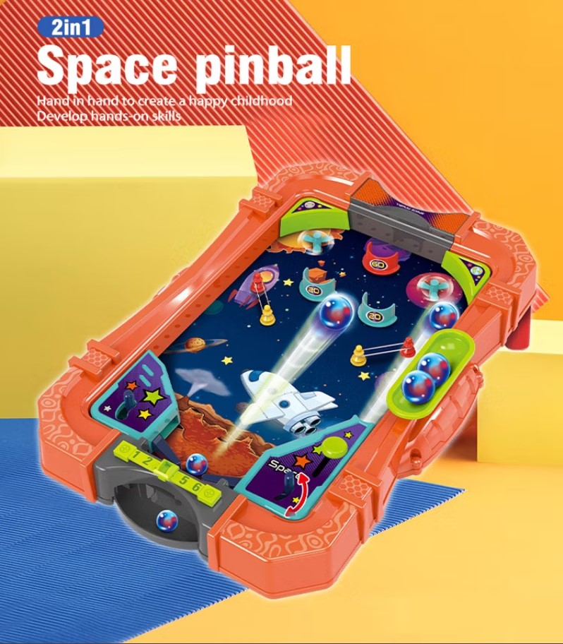Shooting Table Top Handheld Toys Plastic Mini Pinball Board Game Machine - No:007-165