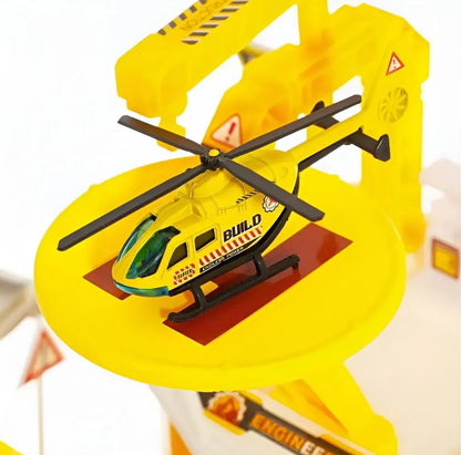 مجموعة ألعاب محطة قطار مع مسار هندسي للطائرات مزود بمؤثرات صوتية وضوئية - 29 قطعة - رقم: 660-297A