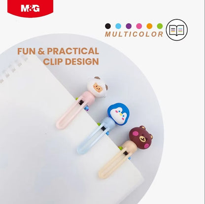 قلم حبر جاف متعدد الألوان 6 في 1 بتصميم حيوانات لطيفة من إم آند جي تشنغوانغ - 0.7 مم - رقم المنتج: ABPU8173