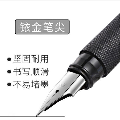 علبة قلم حبر فاخر من المعدن الأسود من إم آند جي تشنغوانغ، سن رفيع للغاية 0.38 مم - رقم: AFPY1704