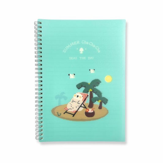 M&G Chenguang Cha- Cha - Cha Summer Spiral Lined  Notebook B5 - 56 Sheets - No:APNDG024