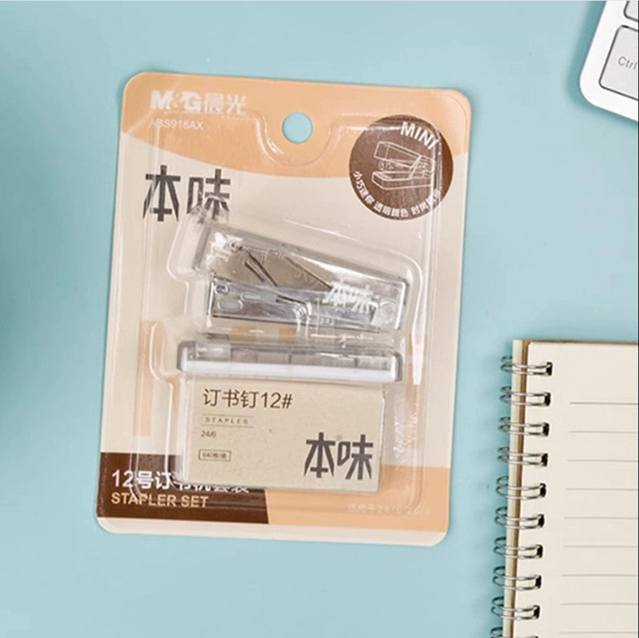 M&G Mini Transparent Stapler with 24/6 Staples Box Set (ABS916AX)