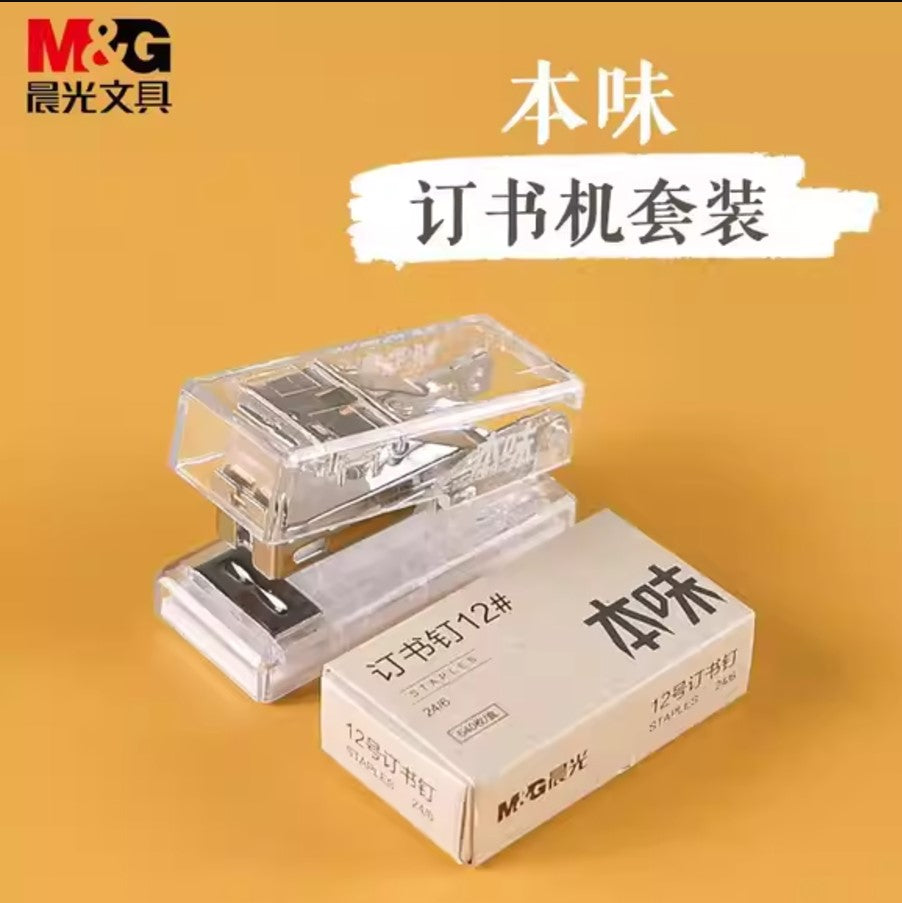 M&G Mini Transparent Stapler with 24/6 Staples Box Set (ABS916AX)