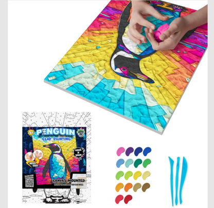 طقم تلوين طين البطريق من سبلات بلانيت، الحجم: 30 سم × 30 سم