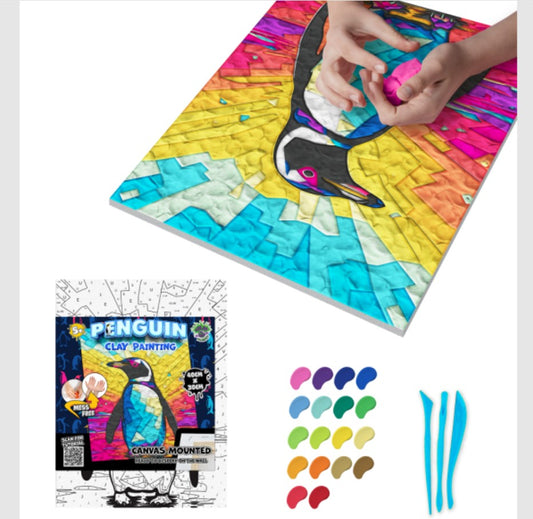 طقم تلوين طين البطريق من سبلات بلانيت، الحجم: 30 سم × 30 سم