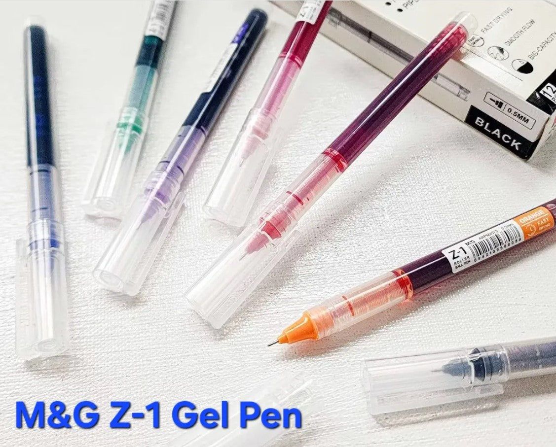 M&G Chenguang Liquid Roller Gel Pen Pipe Tip 0.5mm Z-1 - 8 colors - No:ARPM2073