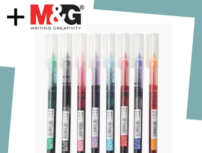 M&G Chenguang Liquid Roller Gel Pen Pipe Tip 0.5mm Z-1 - 8 colors - No:ARPM2073