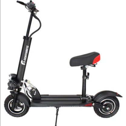 سكوتر كهربائي من سينتورفيت مزود بمقعد وإضاءة LED وجهاز إنذار USB، سرعة قصوى 48 كم/ساعة