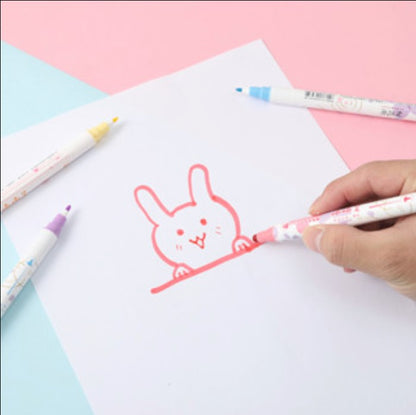 M&G Chenguang set Sakura of Double headed, 5-color pearl colored Meiji pens - No:ACP901K0