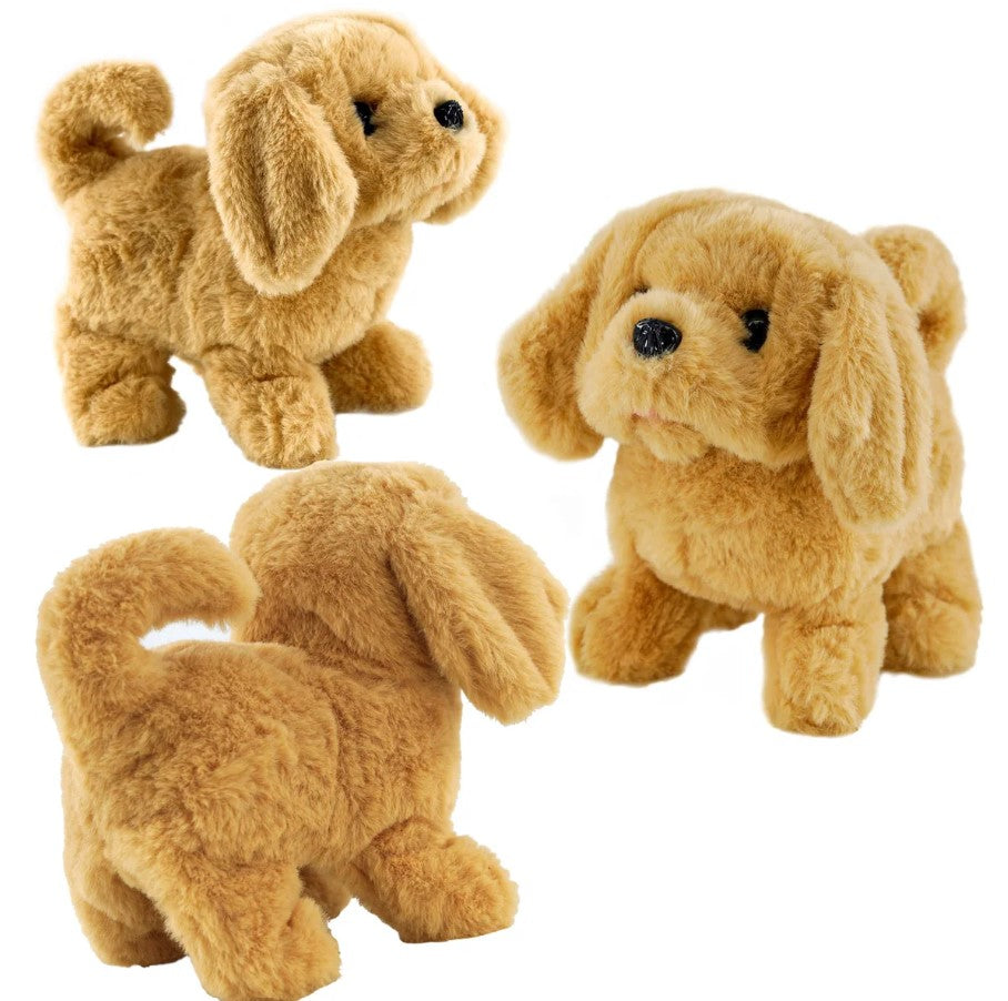 لعبة كلب إلكترونية تفاعلية ناعمة مع حامل - مجموعة حيوانات أليفة صغيرة من القطيفة - رقم: MC-1014