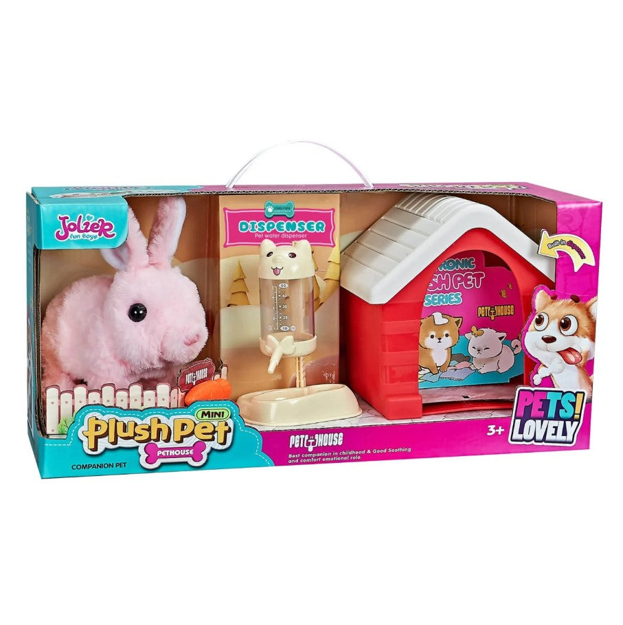 لعبة أرنب إلكترونية تفاعلية ناعمة تعمل بالبطارية مع منزل - رقم المنتج: MC-1039