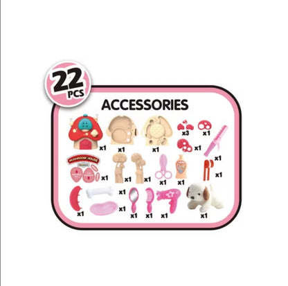 2 in 1 Mushroom House Crossbody Bag with Two Forms Cute Pet Theme (22 PCS) - No: KF2435