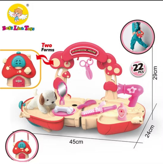 2 in 1 Mushroom House Crossbody Bag with Two Forms Cute Pet Theme (22 PCS) - No: KF2435