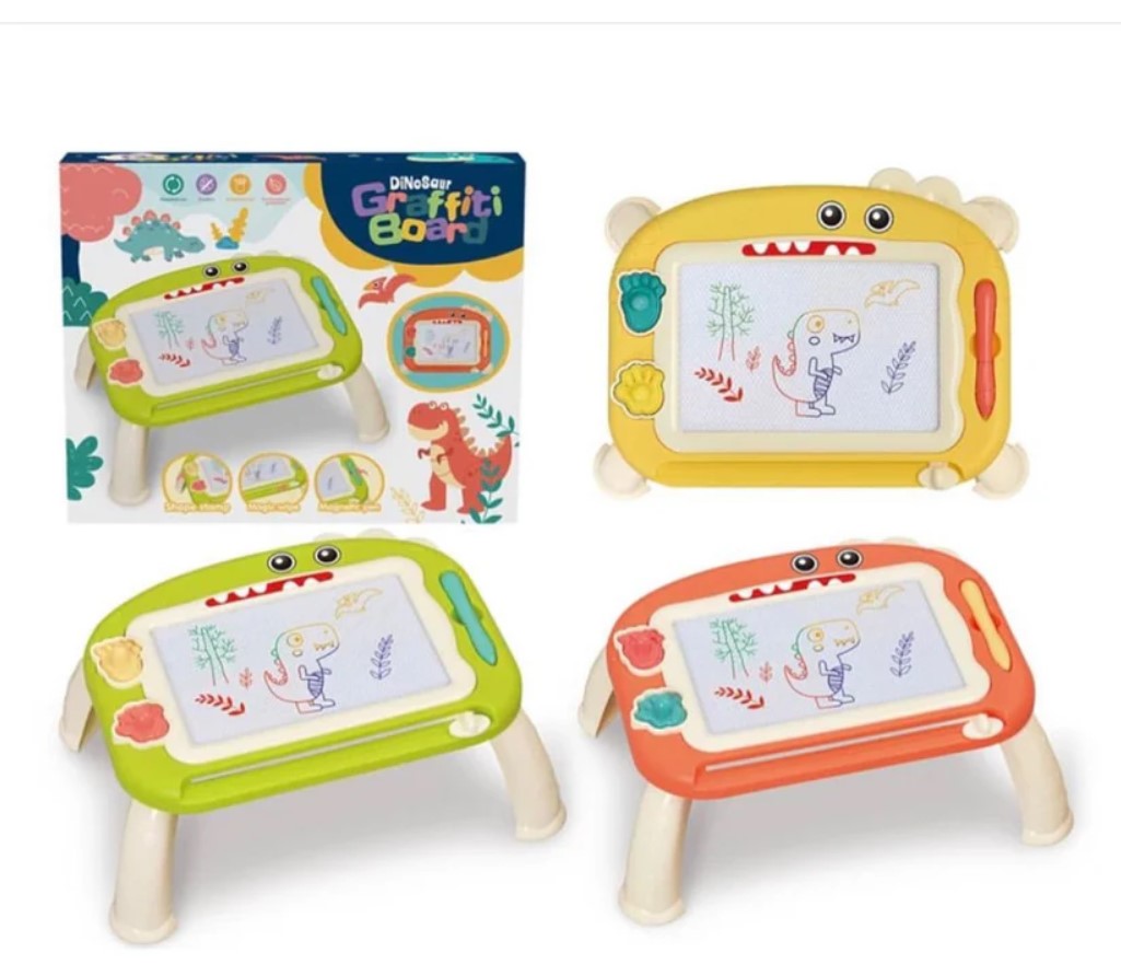 لوحة رسم الديناصورات للأطفال، سبورة بيضاء مغناطيسية، حصيرة تعليمية لمرحلة الطفولة المبكرة - رقم: 2111-009