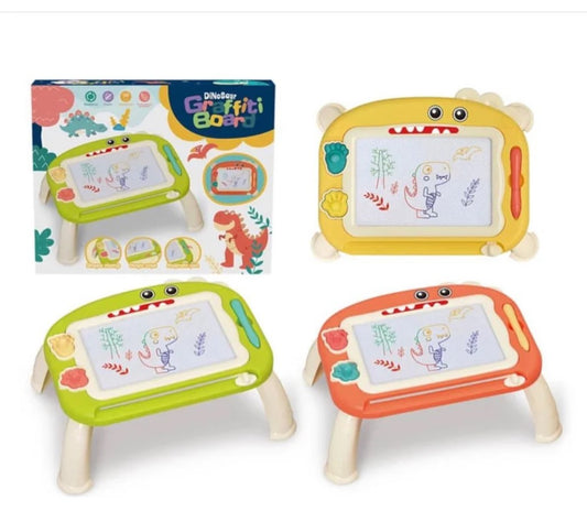لوحة رسم الديناصورات للأطفال، سبورة بيضاء مغناطيسية، حصيرة تعليمية لمرحلة الطفولة المبكرة - رقم: 2111-009