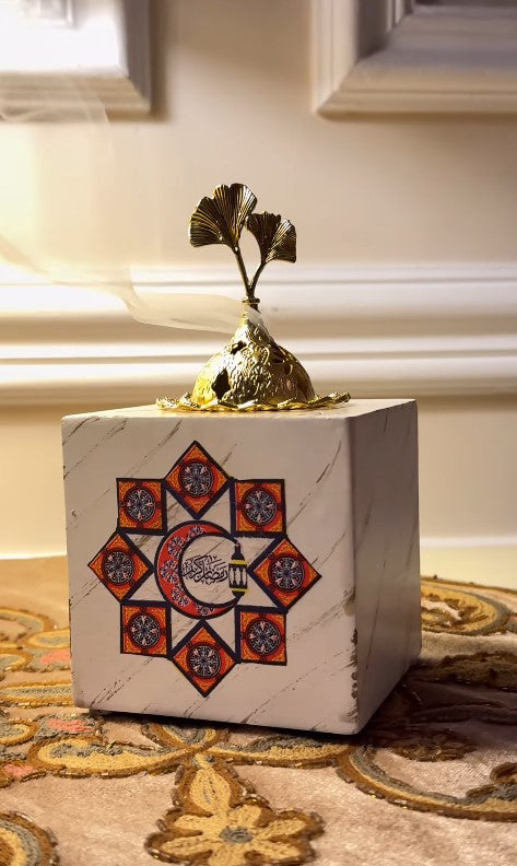 Ramadan Islamic Wooden Censer Incense Holder Handmade - 10cm