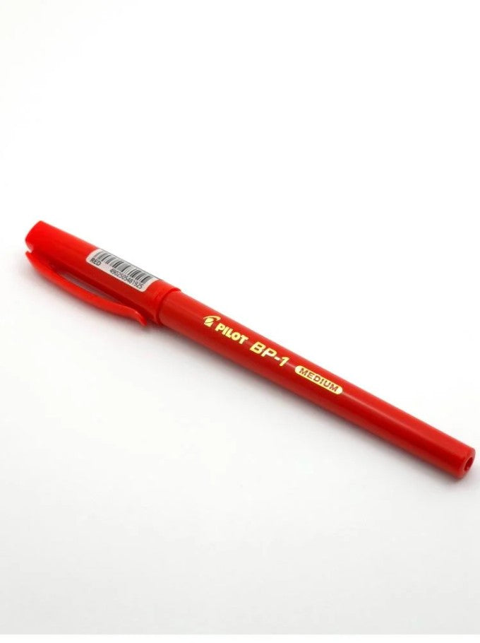 Pilot Ball Point Pen 1.0 Mm With cap - Red - No: BP-1