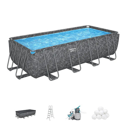 Bestway Above Ground APX 365 Rectangular Pool Set 5.49m x 2.74m x 1.32m With Sand Filter - No: 561KA
