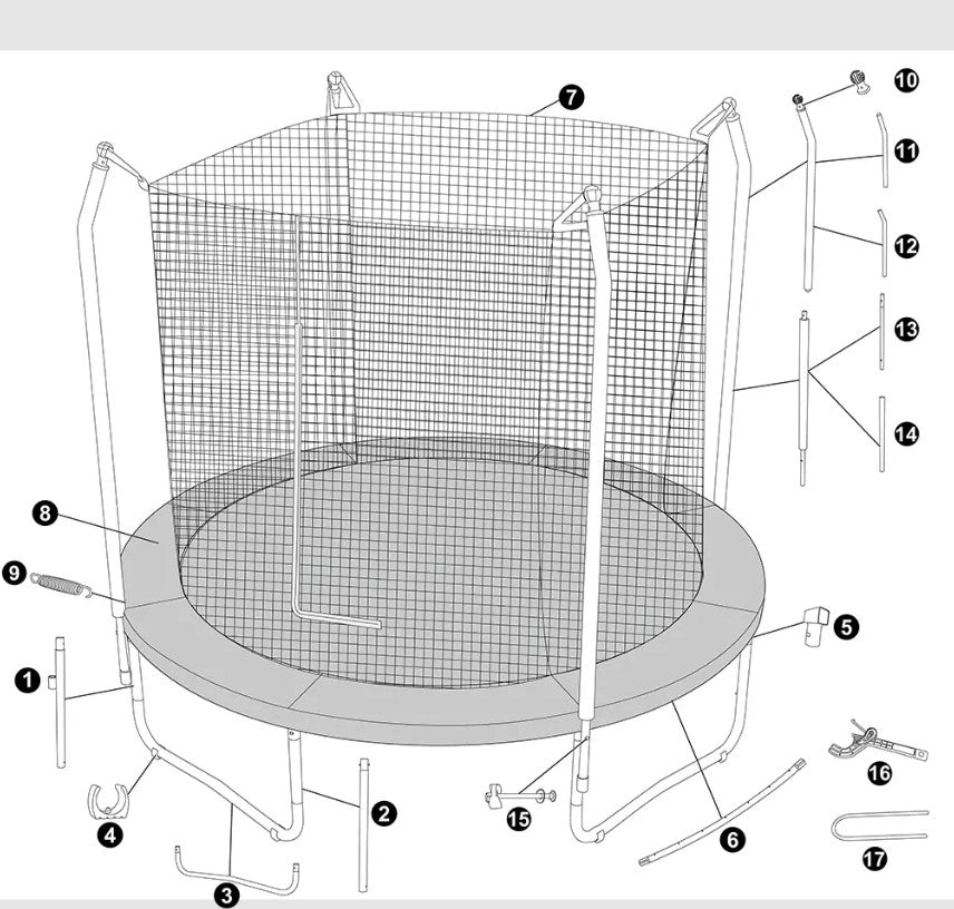 Bestway Xtreme Air Trampoline 2.55 x 3.05m - No: 59103