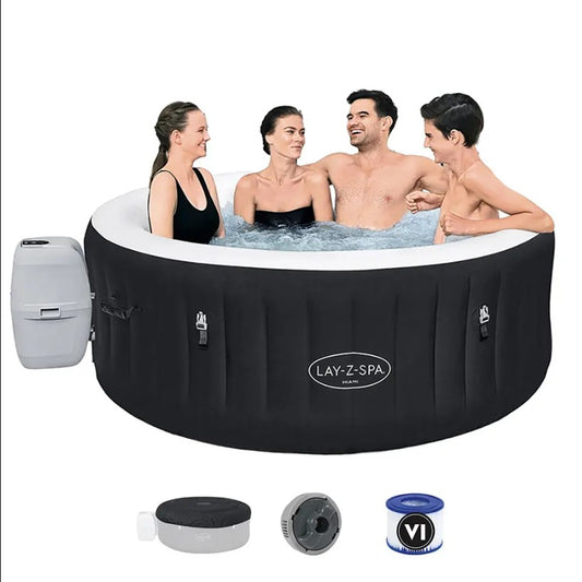 Bestway Lay-Z-Spa 1.80m x 66cm Miami Air Jet 4 Black - No:60001