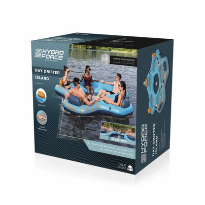 جزيرة عائمة قابلة للنفخ من مادة PVC من Bestway، أبعادها 3.00 متر × 2.87 متر، تتسع لخمسة أشخاص، مثالية للحفلات النهارية - رقم: 43842