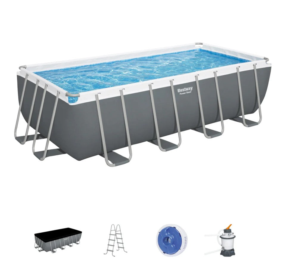 Bestway Power Steel Rectangular Pool Set  4.88m x 2.44m x 1.22m