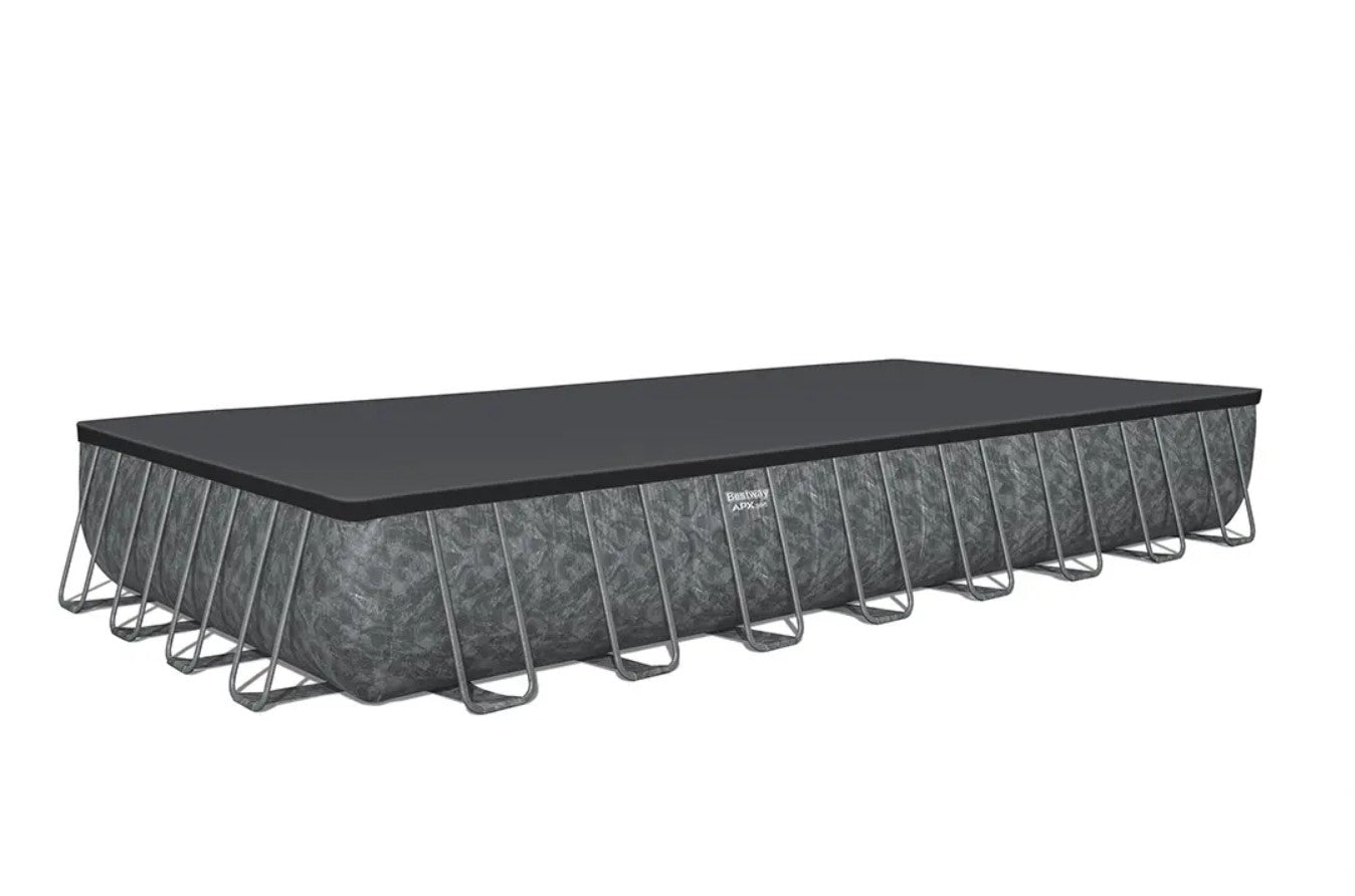 Bestway APX 365 Above Ground Swimming Rectangular Pool Set 9.56m x 4.88m x 1.32m - No: 561KJ